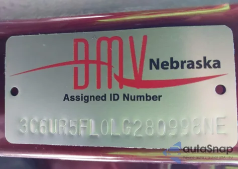 2020 Ram 2500 Laramie 4X4 6'4 Box from USA, damaged, VIN 3C6UR5FL0LG280998